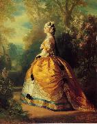 Franz Xaver Winterhalter The Empress Eugenie a la Marie-Antoinette Sweden oil painting reproduction